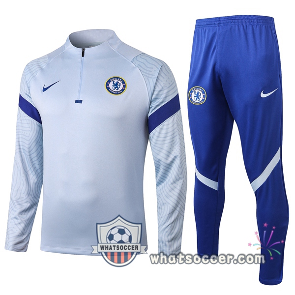 FC Chelsea Light Gray Tracksuit 2020-2021