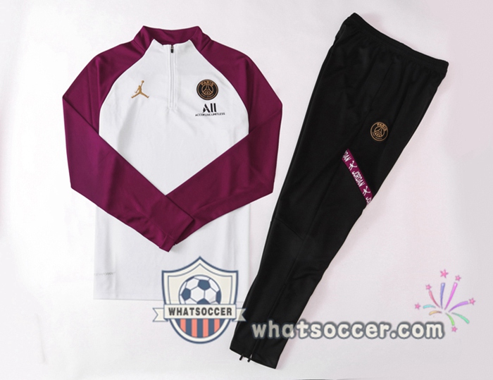 Pairis PSG Jordan White Purple Tracksuit 2020-2021