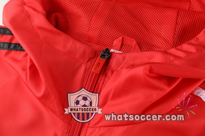 Arsenal Red Windbreaker Hoodie 2020-2021