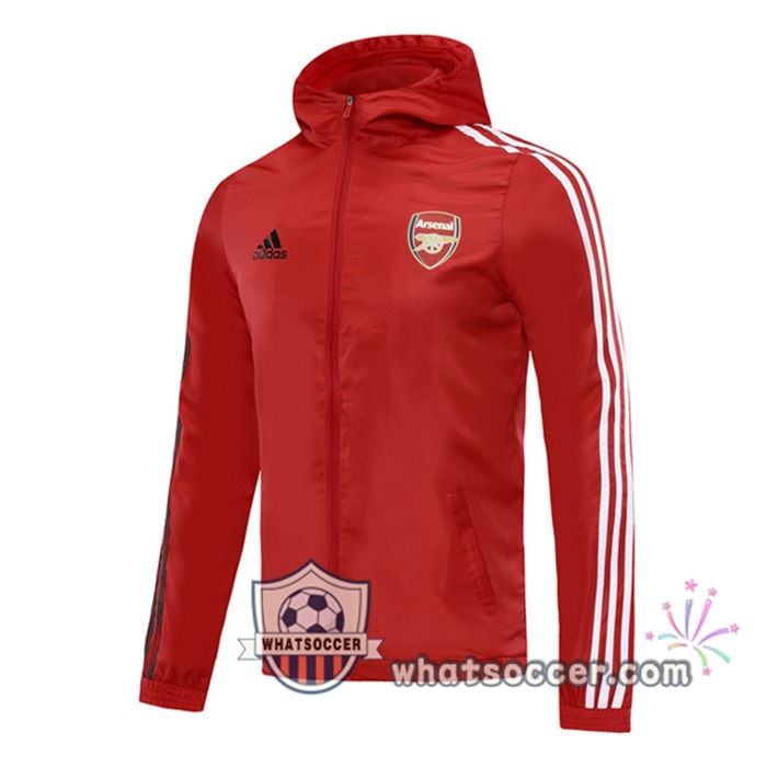 Arsenal Red Windbreaker Hoodie 2020-2021
