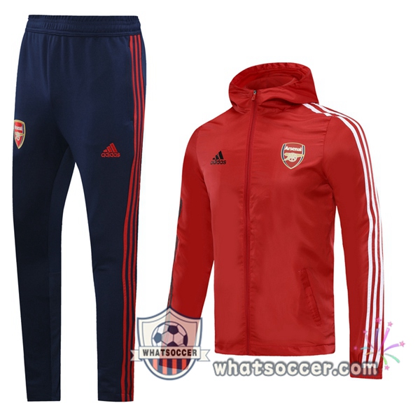 Arsenal Red Windbreaker Hoodie 2020-2021