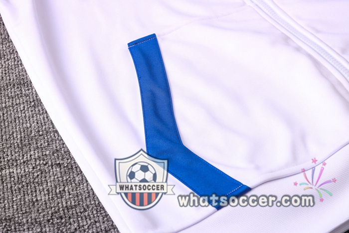 Pairis PSG Jordan White Red Blue Hooded Jacket 2020-2021