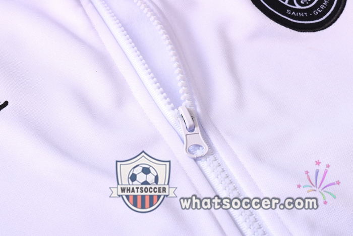 Pairis PSG Jordan White Red Blue Hooded Jacket 2020-2021