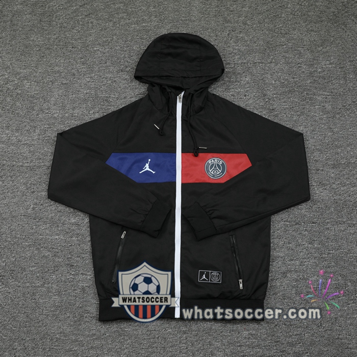 Pairis PSG Black Windbreaker Hoodie 2020-2021