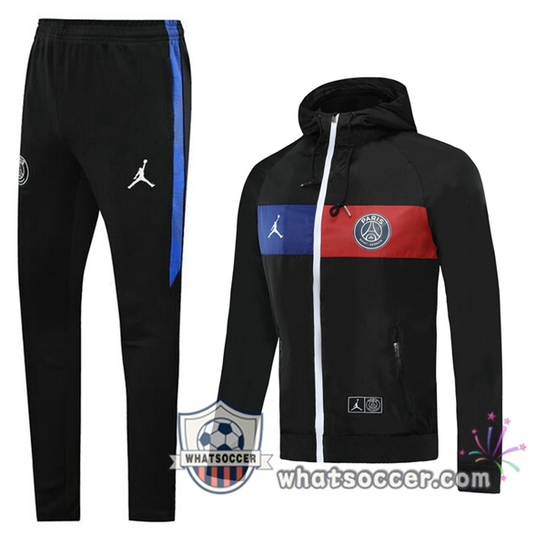 Pairis PSG Black Windbreaker Hoodie 2020-2021