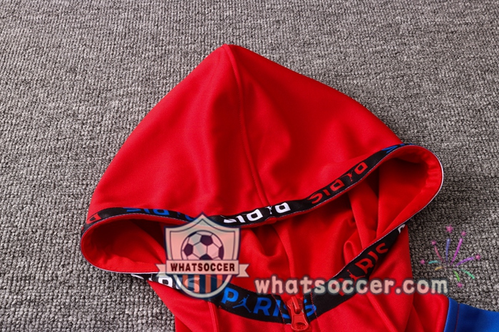Pairis PSG Jordan Red White Blue Hooded Jacket 2020-2021