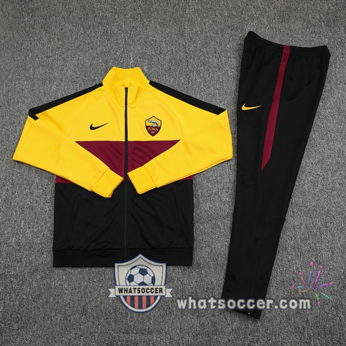AS Roma Yellow Red Black Training Jacket 2020-2021