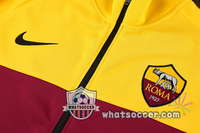 AS Roma Yellow Red Black Training Jacket 2020-2021