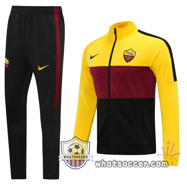 AS Roma Yellow Red Black Training Jacket 2020-2021