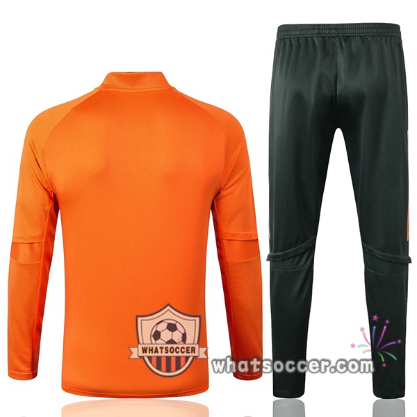 Manchester United Orange Tracksuit 2020-2021