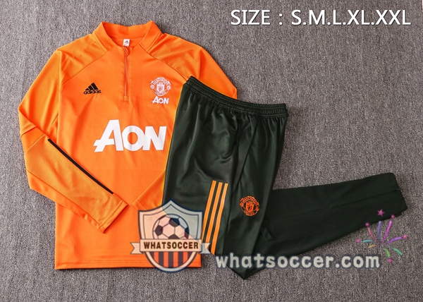 Manchester United Orange Tracksuit 2020-2021