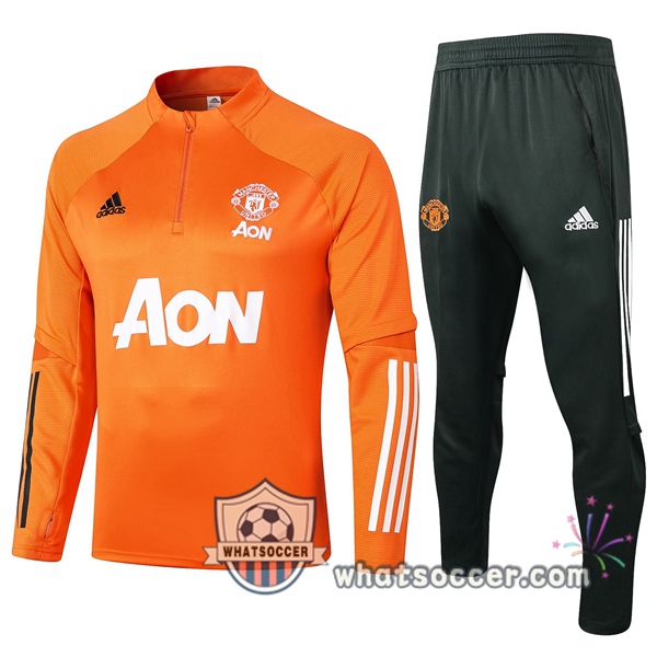 Manchester United Orange Tracksuit 2020-2021