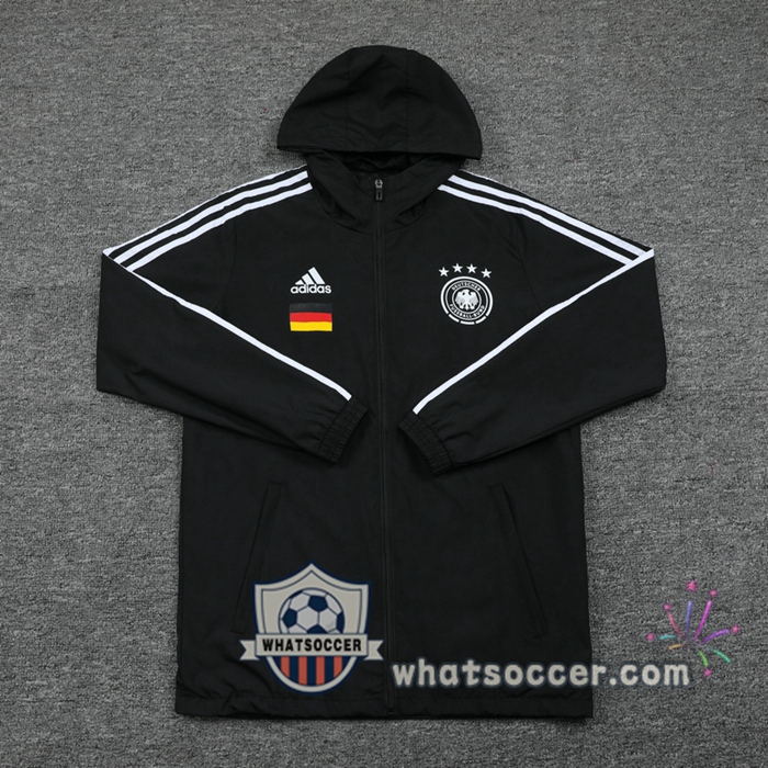 Germany Black Windbreaker Hoodie 2020-2021
