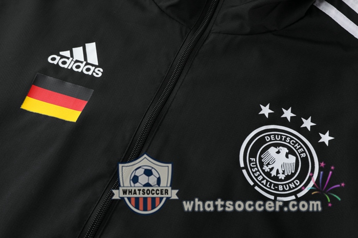 Germany Black Windbreaker Hoodie 2020-2021