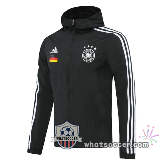 Germany Black Windbreaker Hoodie 2020-2021