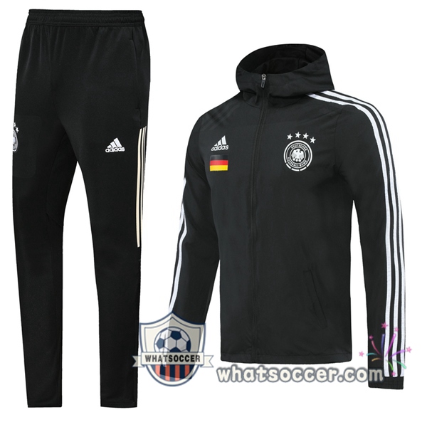 Germany Black Windbreaker Hoodie 2020-2021