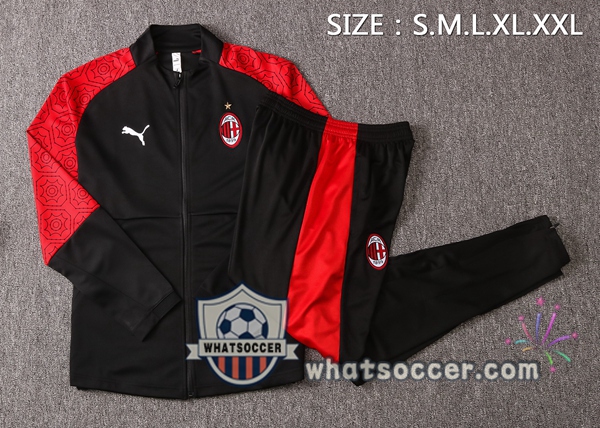 AC Milan Black Red Tracksuit 2020-2021