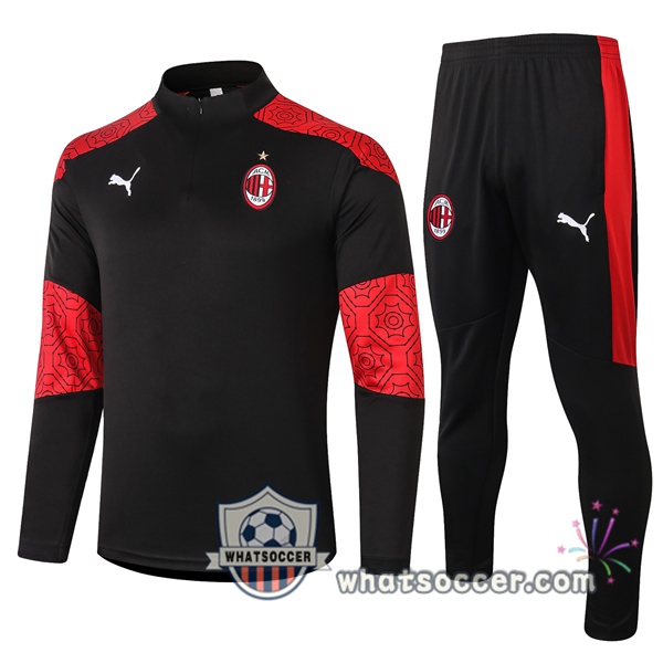 AC Milan Black Red Tracksuit 2020-2021