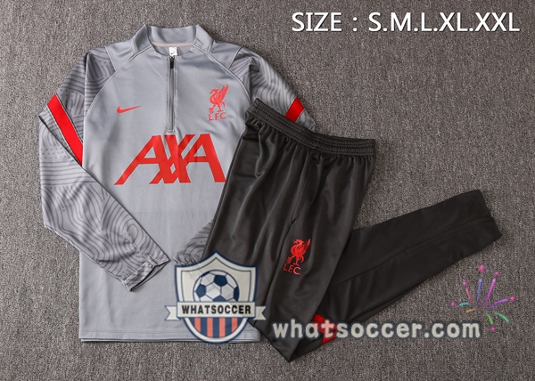 FC Liverpool Light Gray Tracksuit 2020-2021