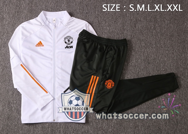 Manchester United White Training Jacket 2020-2021