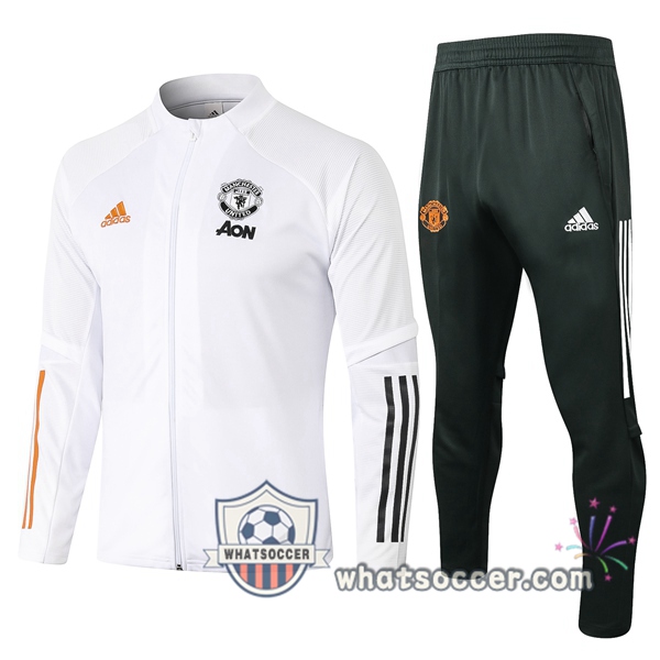 Manchester United White Training Jacket 2020-2021