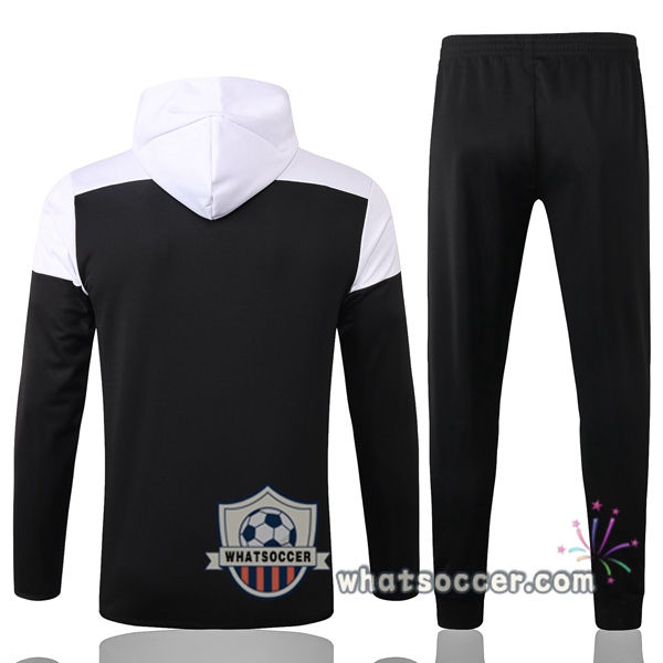 Juventus Black White Hooded Jacket 2020-2021