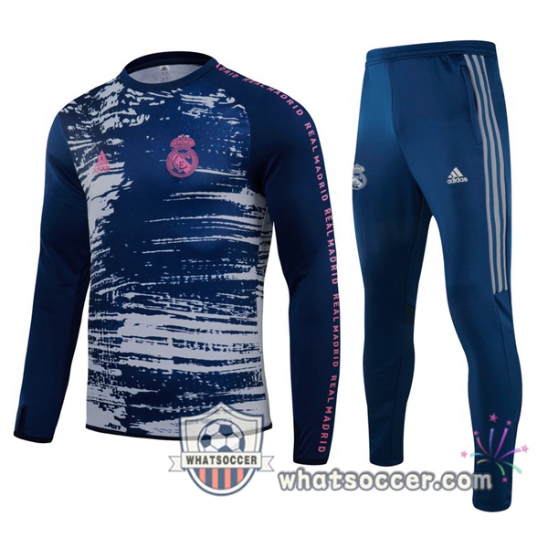 Real Madrid Blue White Tracksuit 2020-2021