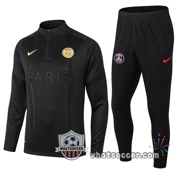 Paris PSG Black Tracksuit 2020-2021