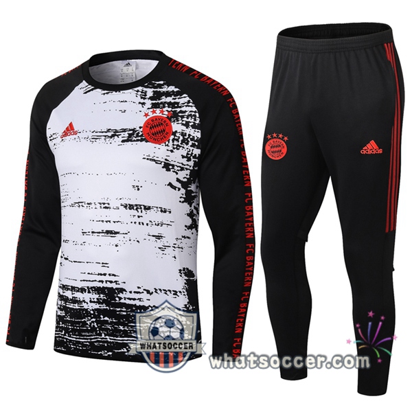Bayern Munich White Black Tracksuit 2020-2021