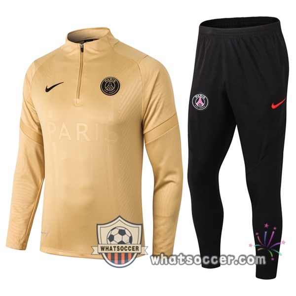 Paris PSG Yellow Tracksuit 2020-2021