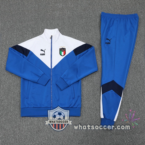 Italy Blue White Training Jacket 2020-2021