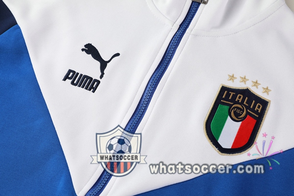 Italy Blue White Training Jacket 2020-2021