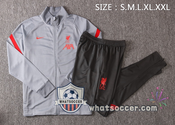 FC Liverpool Light Gray Training Jacket 2020-2021