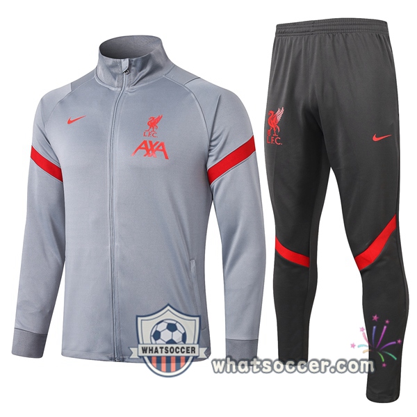 FC Liverpool Light Gray Training Jacket 2020-2021