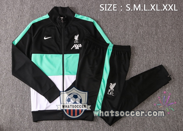 FC Liverpool Black Green White Training Jacket 2020-2021