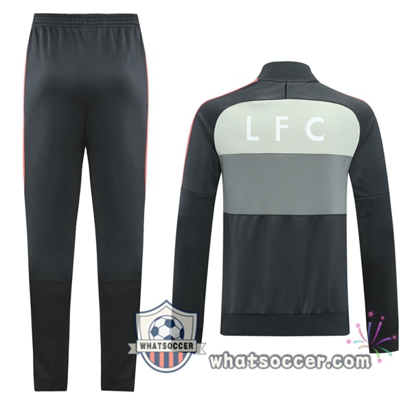 FC Liverpool Gray Black Training Jacket 2020-2021