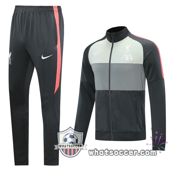 FC Liverpool Gray Black Training Jacket 2020-2021