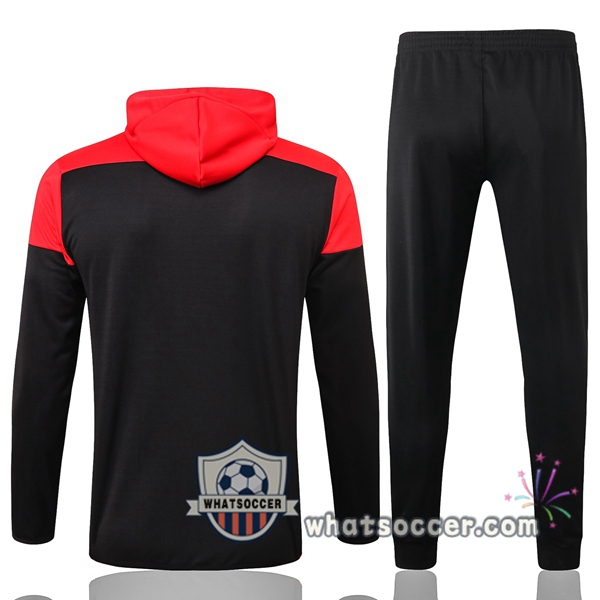 Bayern Munich Black Red Hooded Jacket 2020-2021