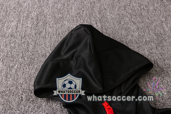 Manchester United Red Black Hooded Jacket 2020-2021