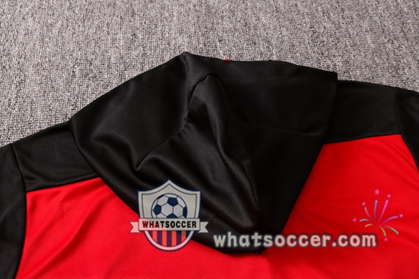 Manchester United Red Black Hooded Jacket 2020-2021