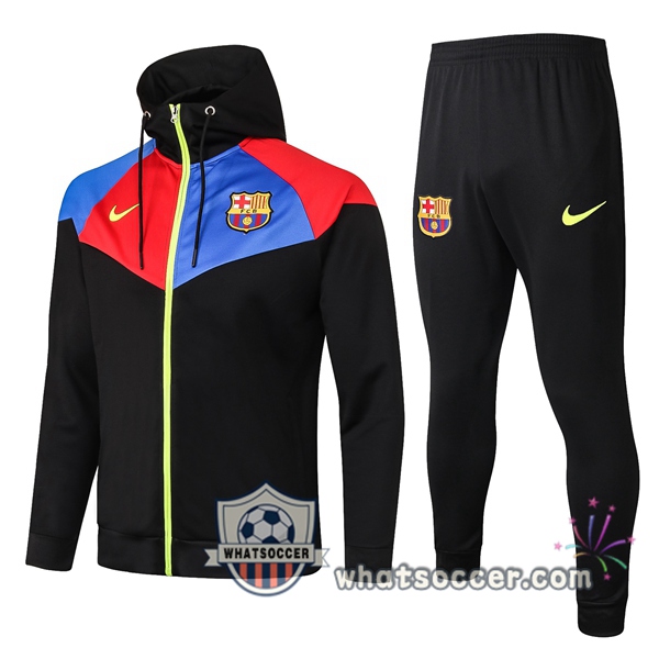 FC Barcelona Black Red Blue Hooded Jacket 2020-2021