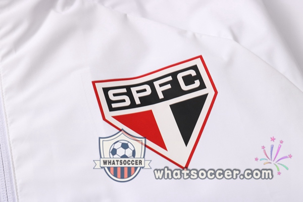 Sao Paulo FC White Windbreaker Hoodie 2020-2021