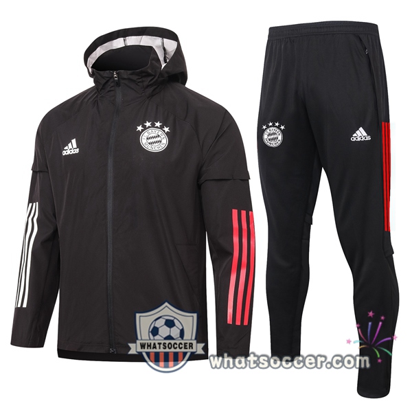 Bayern Munich Black Windbreaker Hoodie 2020-2021