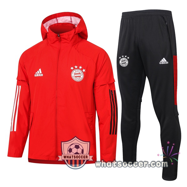 Bayern Munich Red Windbreaker Hoodie 2020-2021