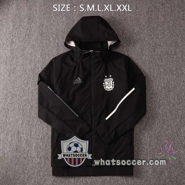 Argentina Black Windbreaker Hoodie 2020-2021