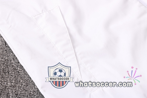 Manchester United White Windbreaker Hoodie 2020-2021