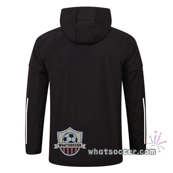 Manchester United Black Windbreaker Hoodie 2020-2021