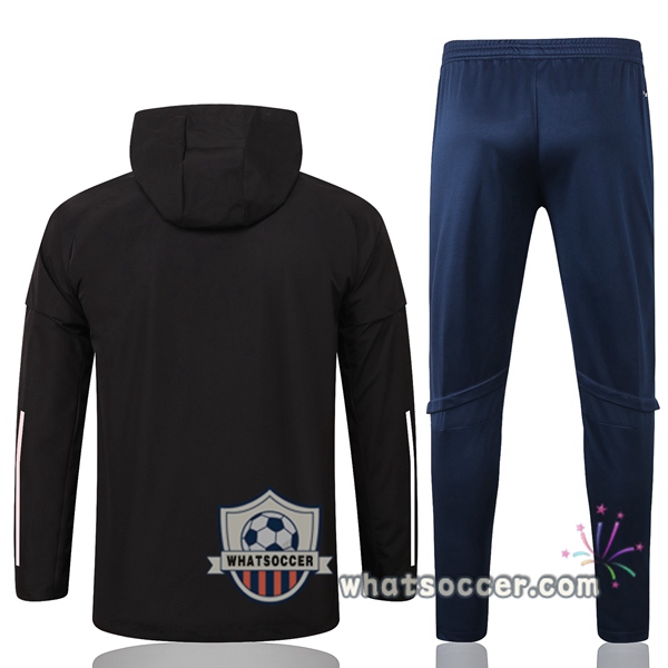 Juventus Black Windbreaker Hoodie 2020-2021