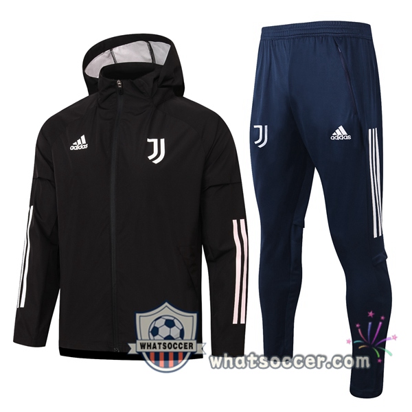 Juventus Black Windbreaker Hoodie 2020-2021