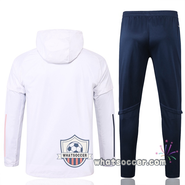 Juventus White Windbreaker Hoodie 2020-2021